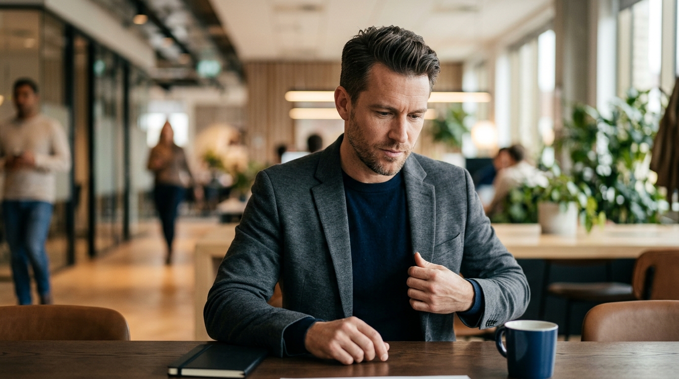 Fokussierte Business-Person als Metapher für die Priorisierung qualifizierter SaaS-Leads vor der Demo