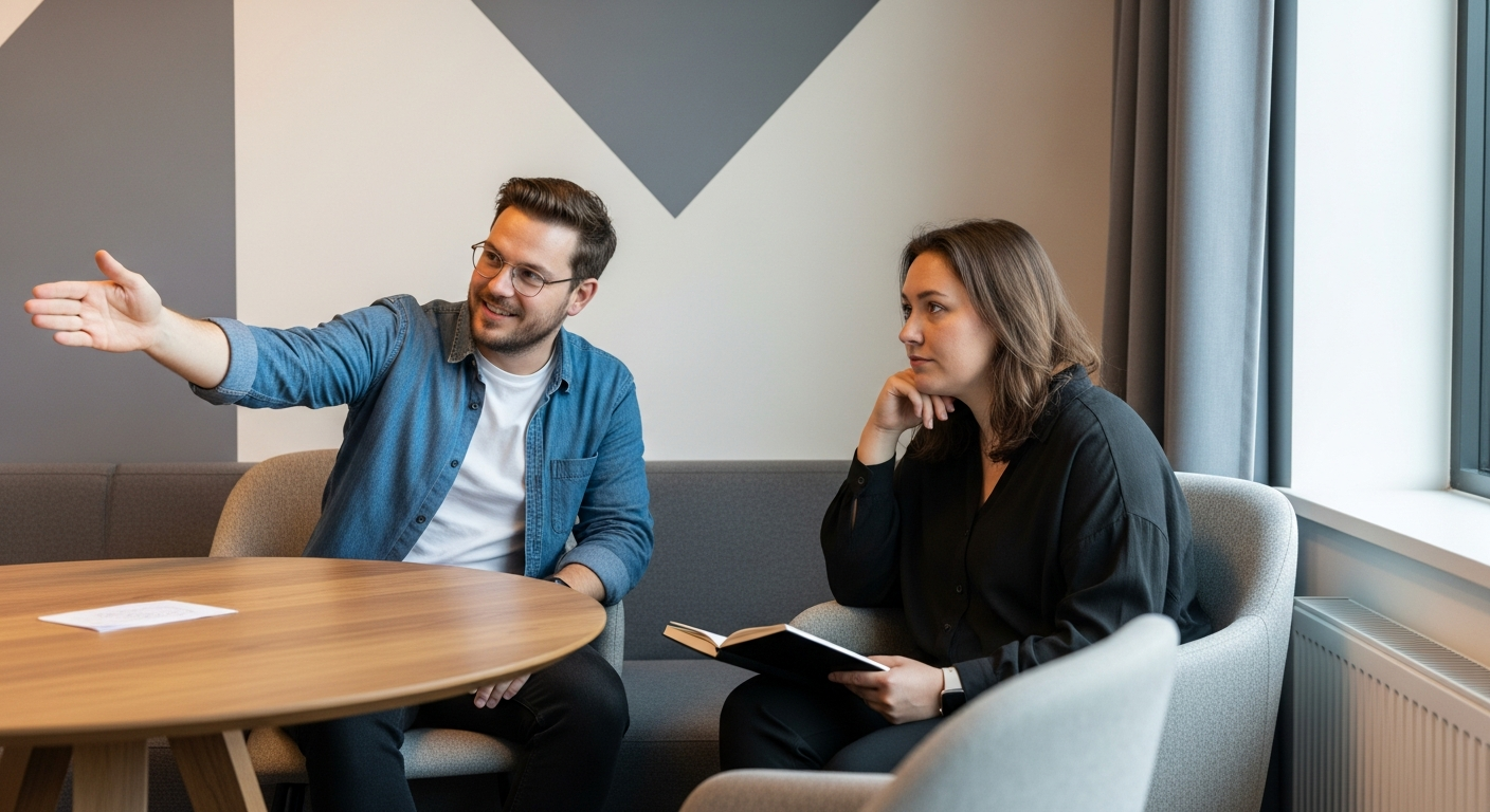 Symbolbild: Warme Leads vs. kalte Leads im B2B-Kontext (textfrei).