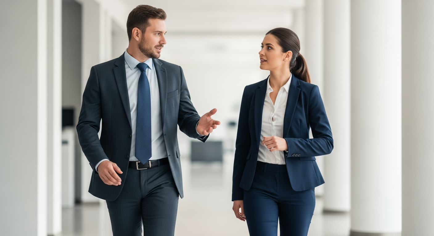 Symbolbild: Call-Closing (Termin sichern) im B2B-Kontext (textfrei).