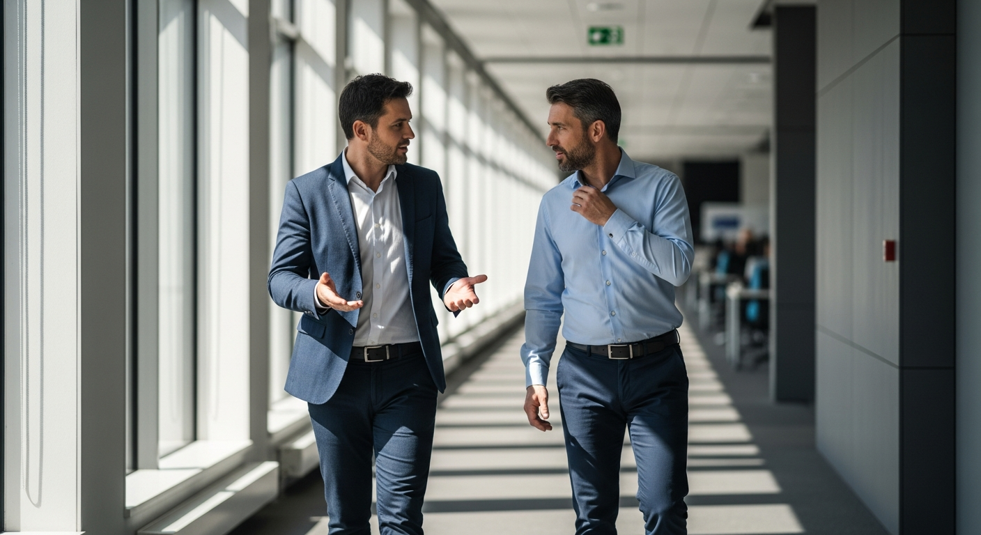 Symbolbild: Inbound vs. Outbound Call Center im B2B-Kontext (textfrei).